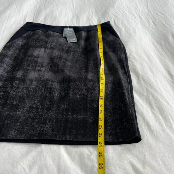 Eileen Fisher NWT Grandeur Jacquard with Stretch Ponte Black Pencil Skirt Medium - Picture 6 of 9